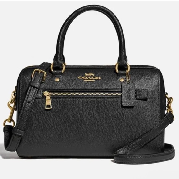 Very Lightly loved - Coach Black “Rowan” Leather Satchel - Picture 1 of 10